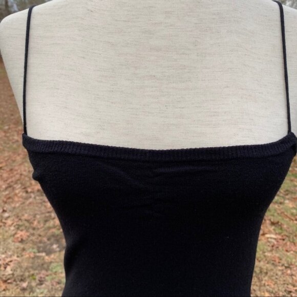 TRINA TURK TOP TANK BLACK STRETCH CAMISOLE SPAGHETTI STRAPS Size M - Picture 2 of 8